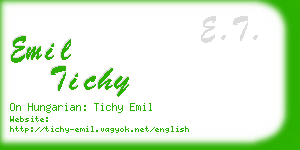 emil tichy business card